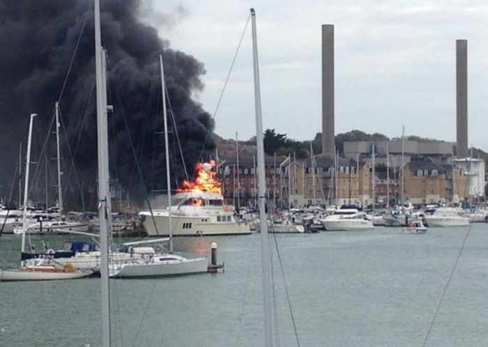 A Multi-Million-Dollar Superyacht Caught Fire