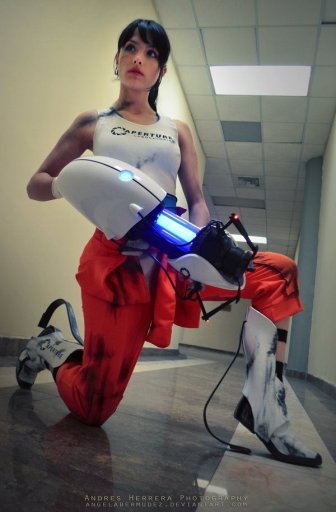 Angela Bermudez in Portal Cosplay Costume