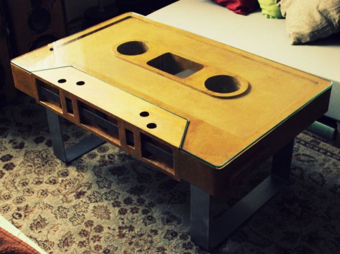 Audio Cassette Coffee Table