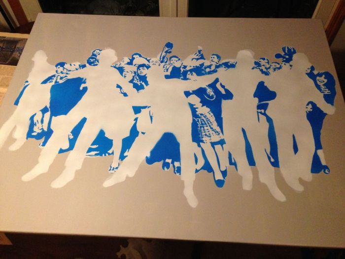 Iconic Photo Adapted into Stencils