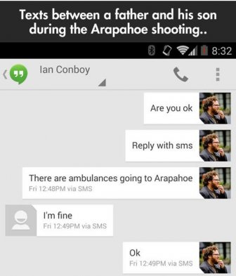 Texts Between a Father and His Son During the Arapahoe Shooting