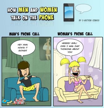 Talking On The Phone - Men Vs. Women