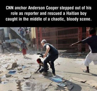 Anderson Cooper Rescues a Kid