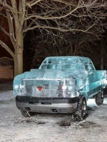 Fully Functional Truck Made From Ice