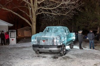 Fully Functional Truck Made From Ice