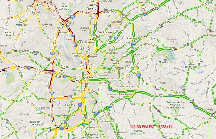 Atlanta Snow Traffic