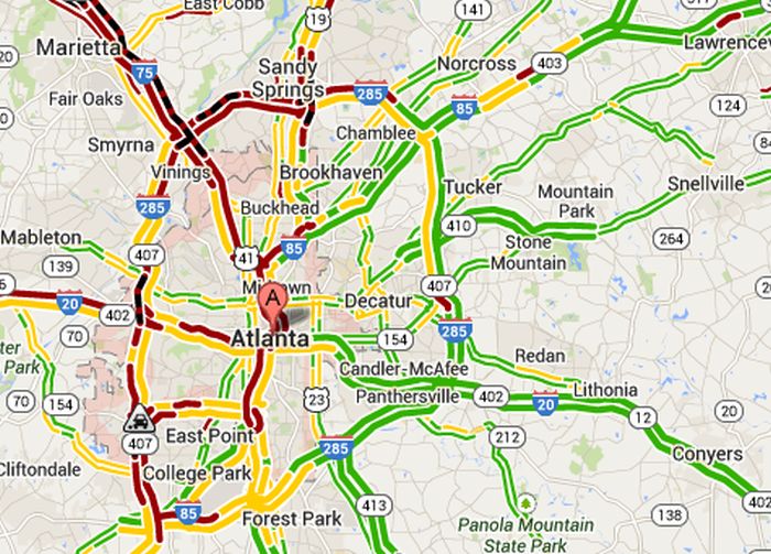 Atlanta Snow Traffic