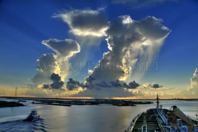 Great views from a cargo ship