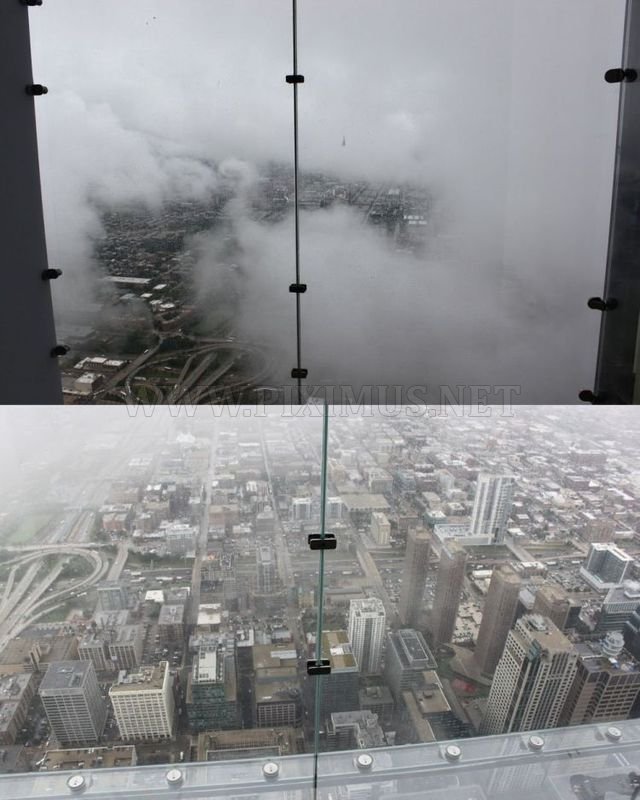The balconies of the Sears Tower in Chicago