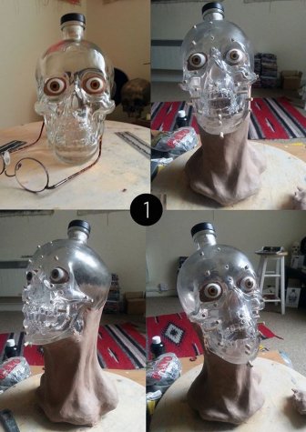 The Face of Crystal Head Vodka Bottle