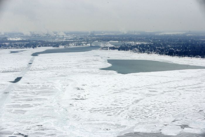 The Great Lakes Are Nearly Frozen Over For The First Time In 20 Years