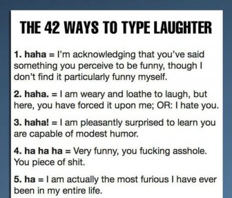 The 42 Ways to Type Laughter