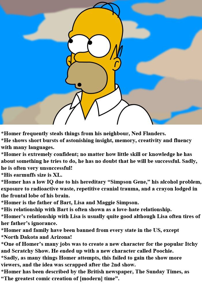 Facts About Homer Simpson