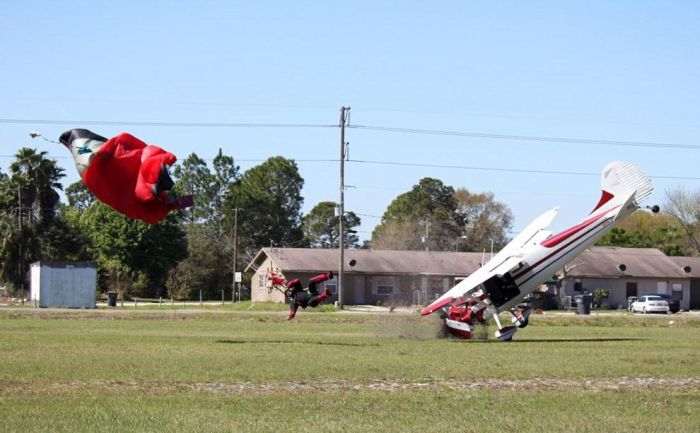 Skydiver Gets Hit by a Plane