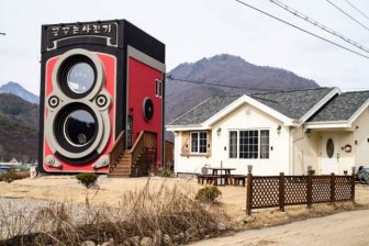 Vintage Camera Coffee Shop in South Korea