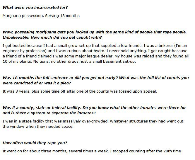 A Victim of Prison Rape Gives an Interview