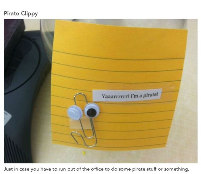 Microsoft Office Paperclip in an Office Prank