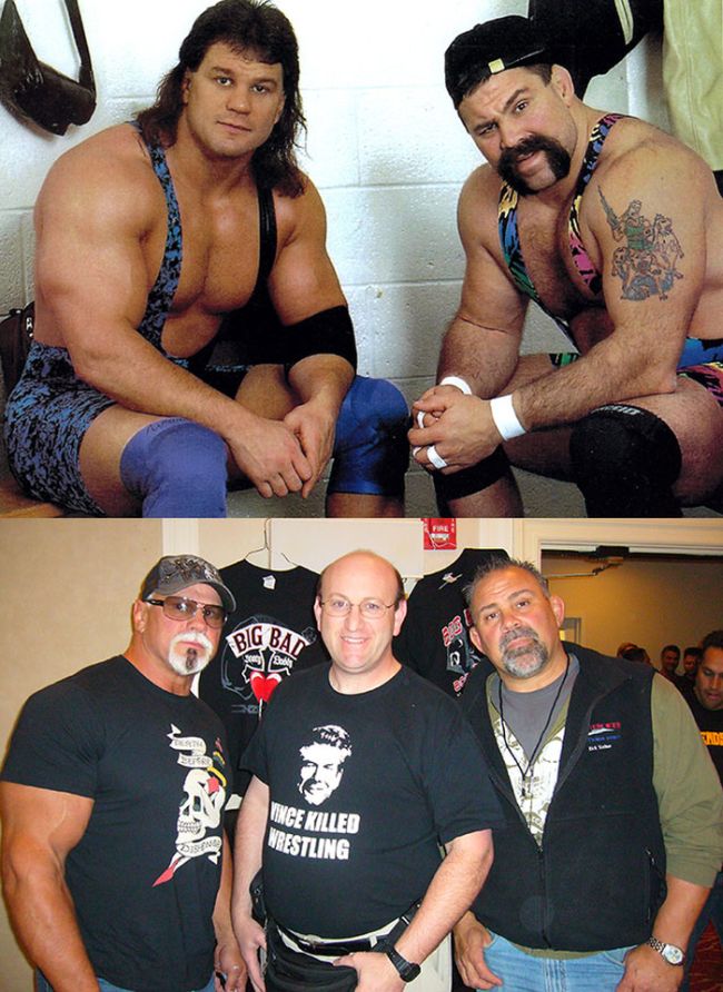 Pro Wrestlers Back In The Day And Today