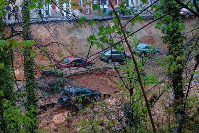 Baltimore Road Collapses And Takes Cars With It
