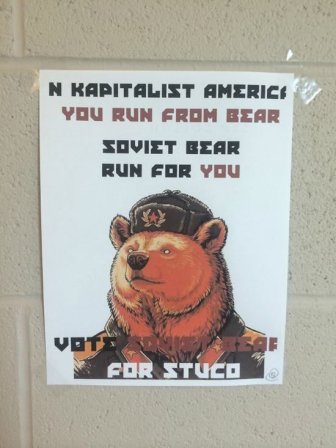 Vote Soviet Bear In For Student Council