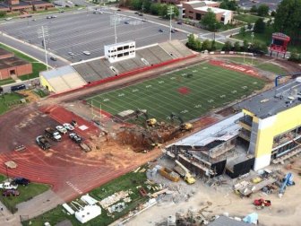 This Sinkhole Ate The End Zone