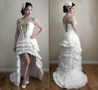 Wedding Dress Made Out Of Toilet Paper