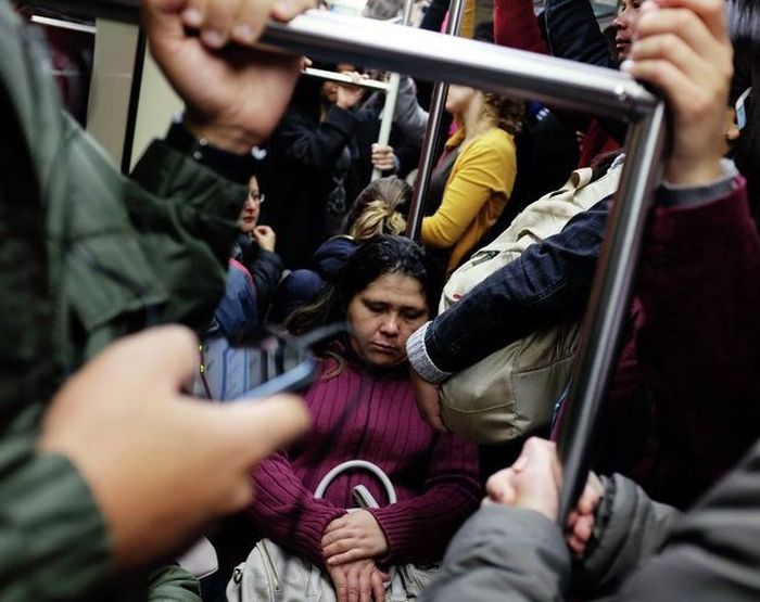 So Many People Riding The Subway In Sao Paulo