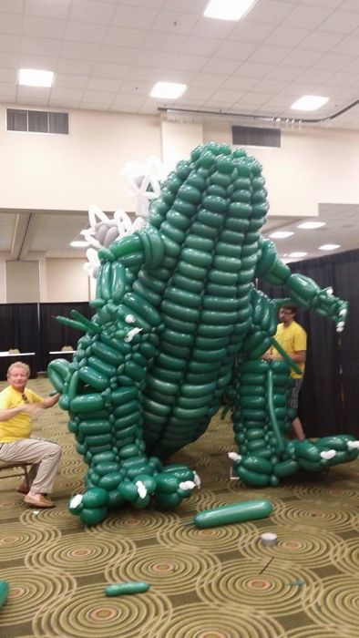 Godzilla Made Out Of 2500 Balloons