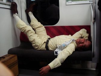Businessmen Of Japan Get Drunk And Pass Out