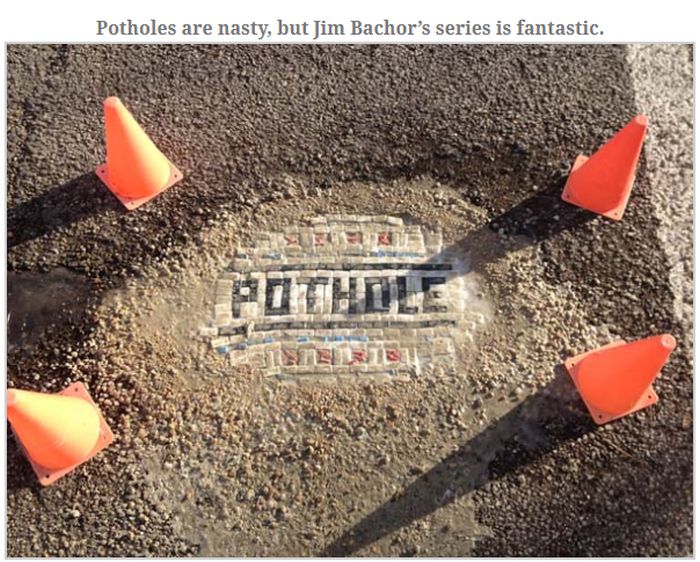 The Coolest Way To Cover Potholes