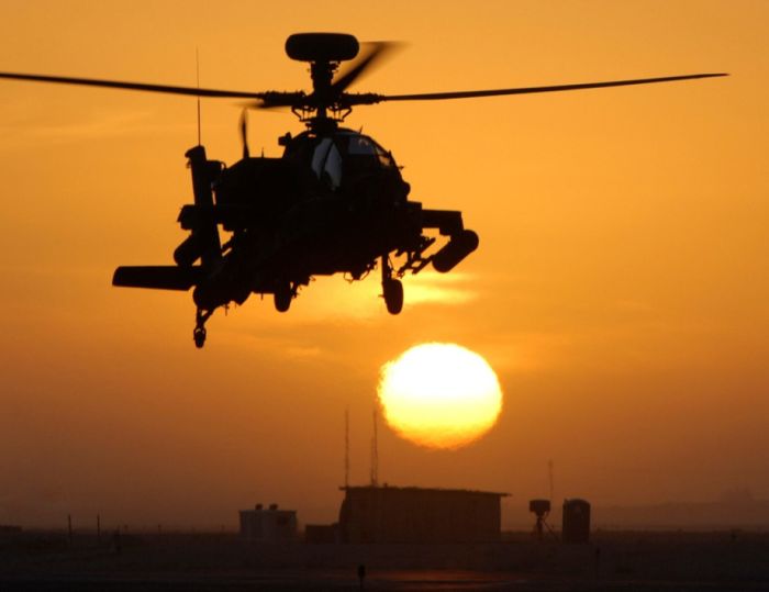 Apache Helicopters Look Epic In The Sunset