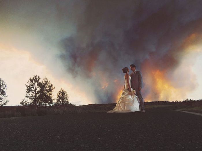 A Wedding Photo Shoot In A Wildfire