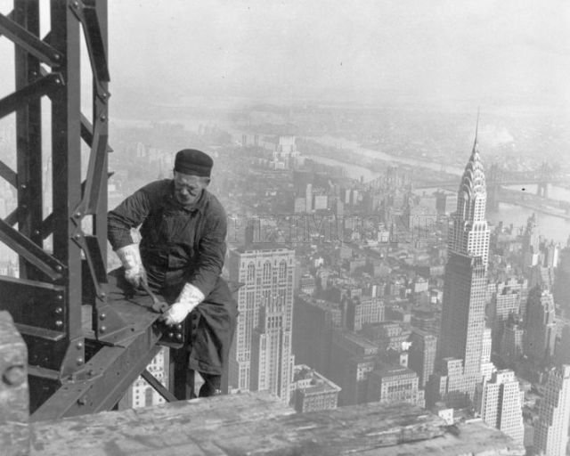 Empire State Building Under Construction 