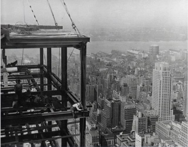 Empire State Building Under Construction 