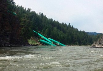 A Train Carrying Planes Derails