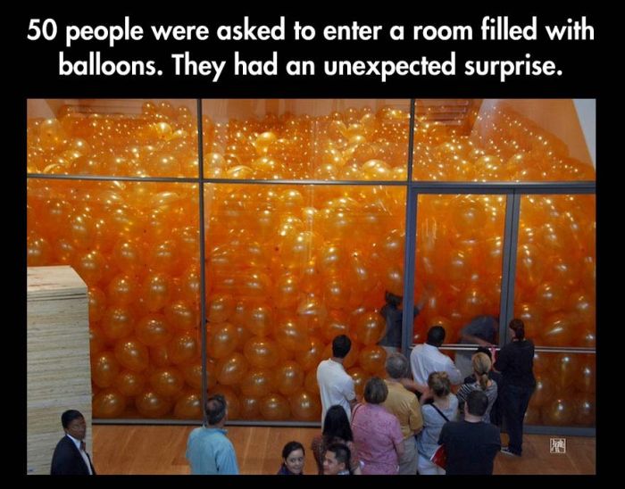 When 50 People Enter A Room Filled With Balloons