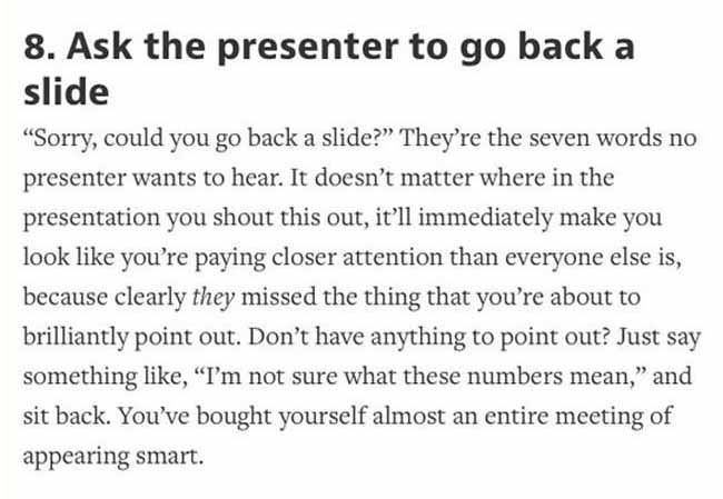 How To Convince People You're Smart In A Meeting
