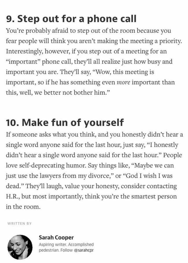 How To Convince People You're Smart In A Meeting