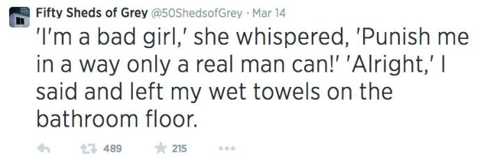 Fifty Shades Of Grey Makes For Great Parody Tweets