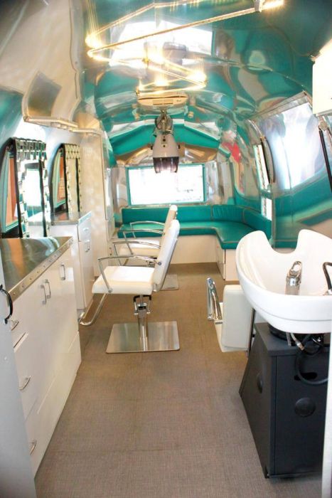 Old Camper Gets Converted Into A Hair Salon