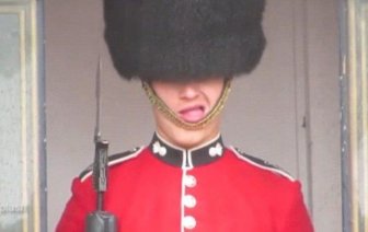 Queen's Guard Has A Wardrobe Malfunction