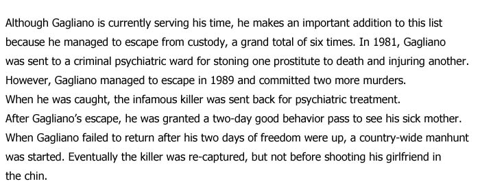 Serial Killers That Were Set Free From Prison