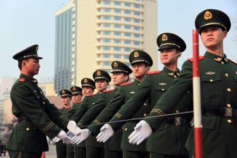Chinese Police Training For The Military Parade
