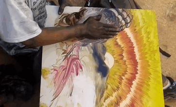 A Fast Finger Painting Masterpiece