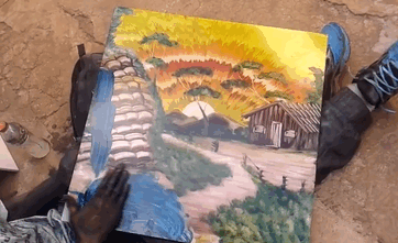 A Fast Finger Painting Masterpiece