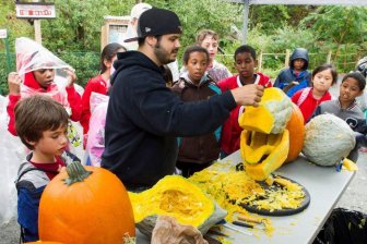 Giant Pumpkin Gets Transformed Into A T-Rex Head