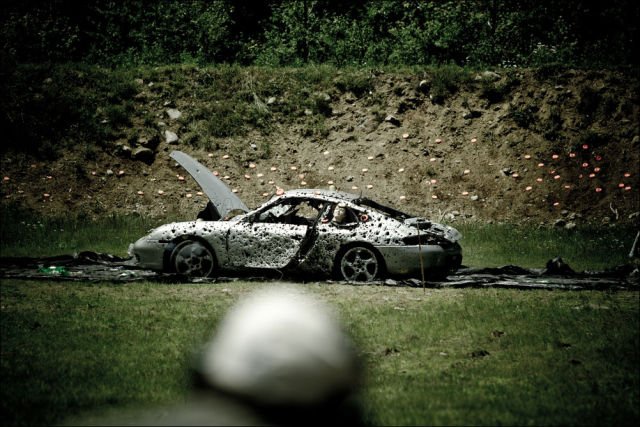 A shot up Porsche 911, part 911