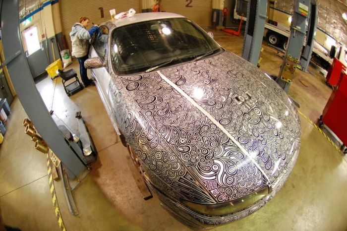 Giving Your Car A New Paint Job With A Sharpie