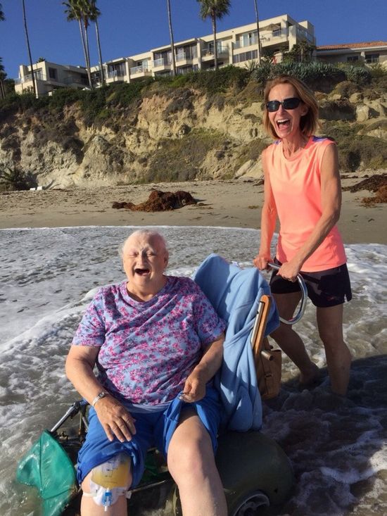 WAT Grandmother Goes To The Beach