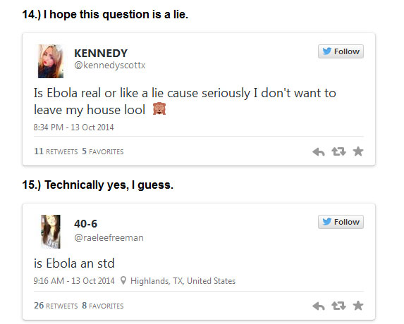 Ebola Is Making Our Population Dumber